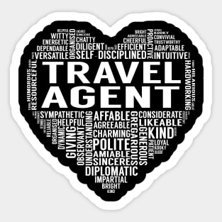 Travel Agent Heart Sticker